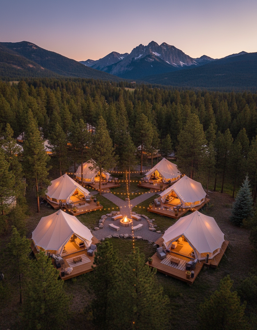 Luxury glamping guest experience
